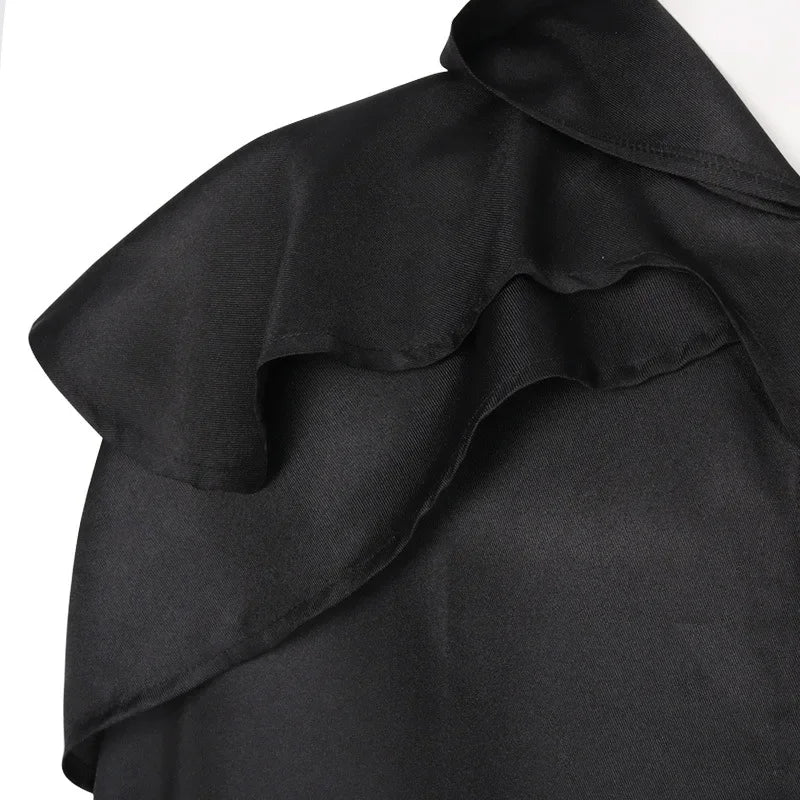 Medieval Vintage Hooded Loose Black Cloak