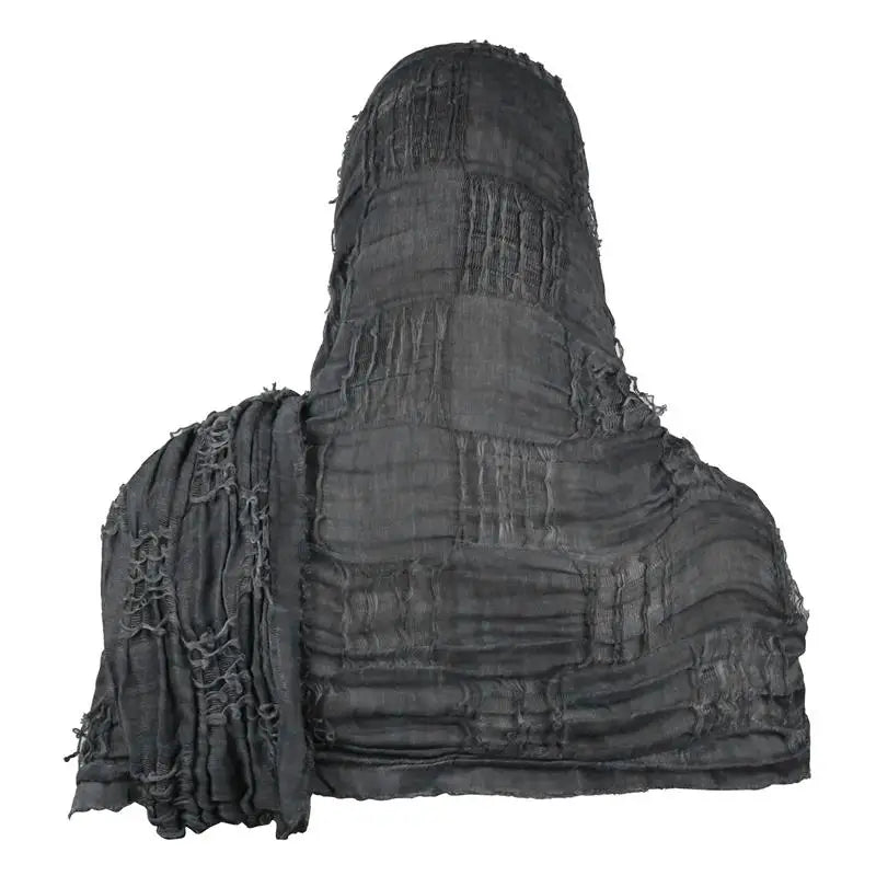 Techwear Style Ripped Tassel Punk Vintage Scarf