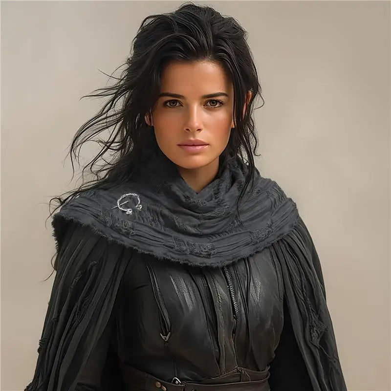 Techwear Style Ripped Tassel Punk Vintage Scarf